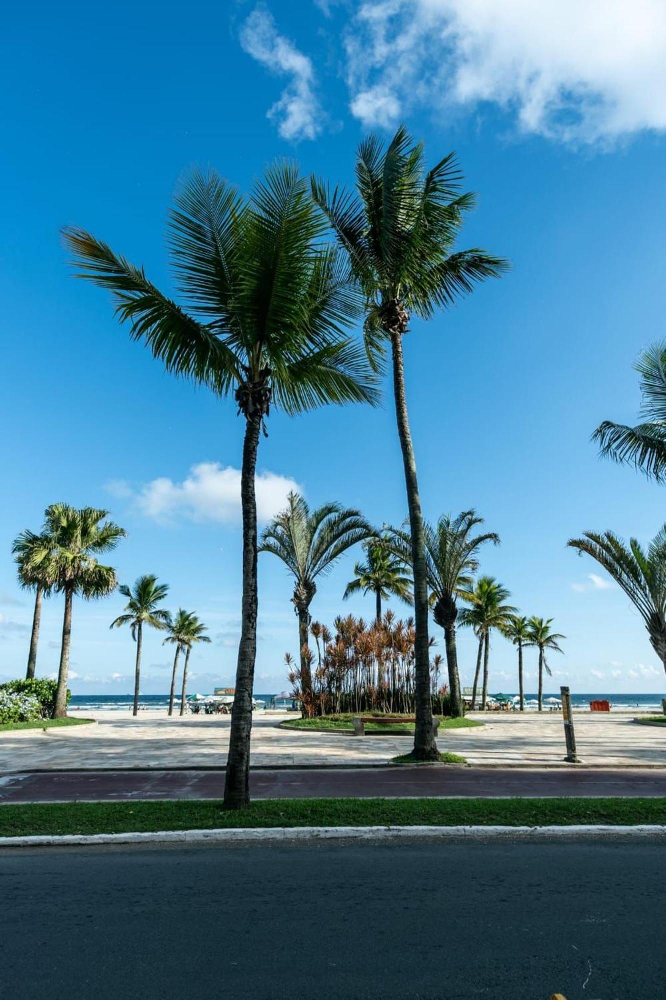 Frente Vista Mar Com Varanda Wi Fi 300Mbps E 10M Da Praia Da Tupi - Estacionamento Gratuito Praia Grande  Luaran gambar