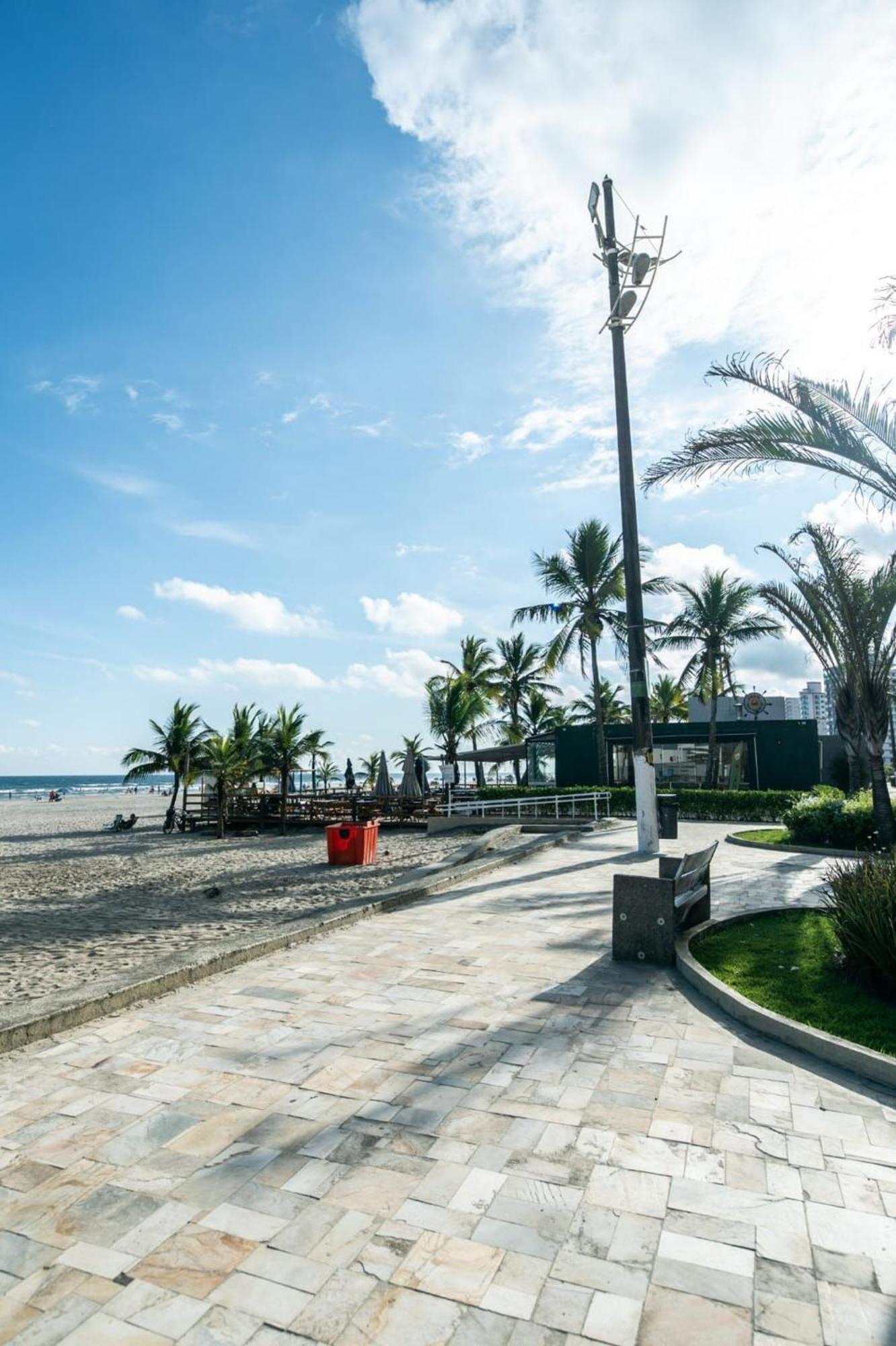 Frente Vista Mar Com Varanda Wi Fi 300Mbps E 10M Da Praia Da Tupi - Estacionamento Gratuito Praia Grande  Luaran gambar