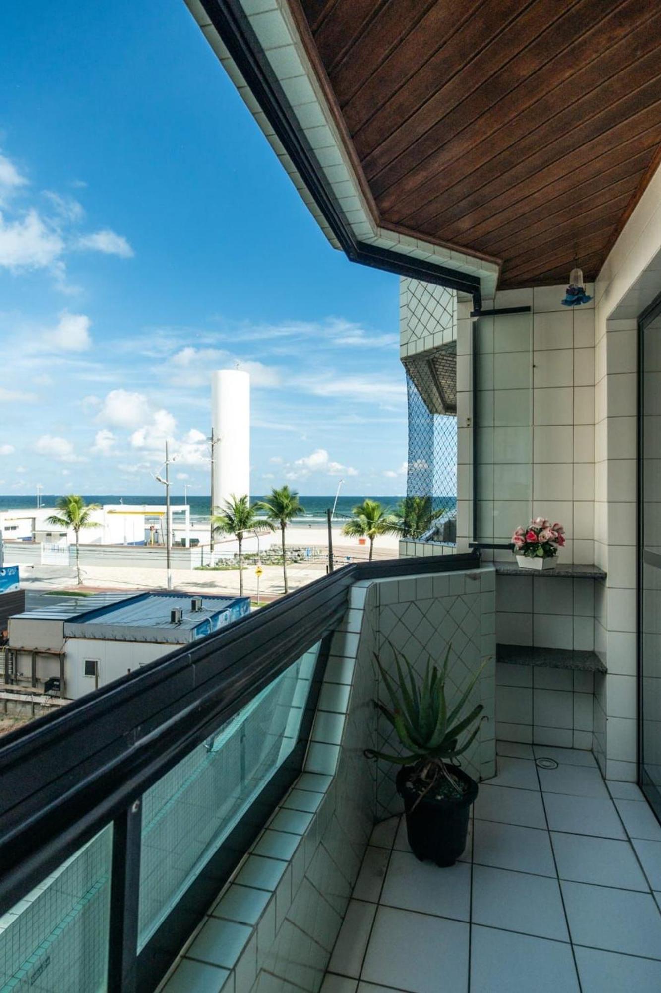 Frente Vista Mar Com Varanda Wi Fi 300Mbps E 10M Da Praia Da Tupi - Estacionamento Gratuito Praia Grande  Luaran gambar