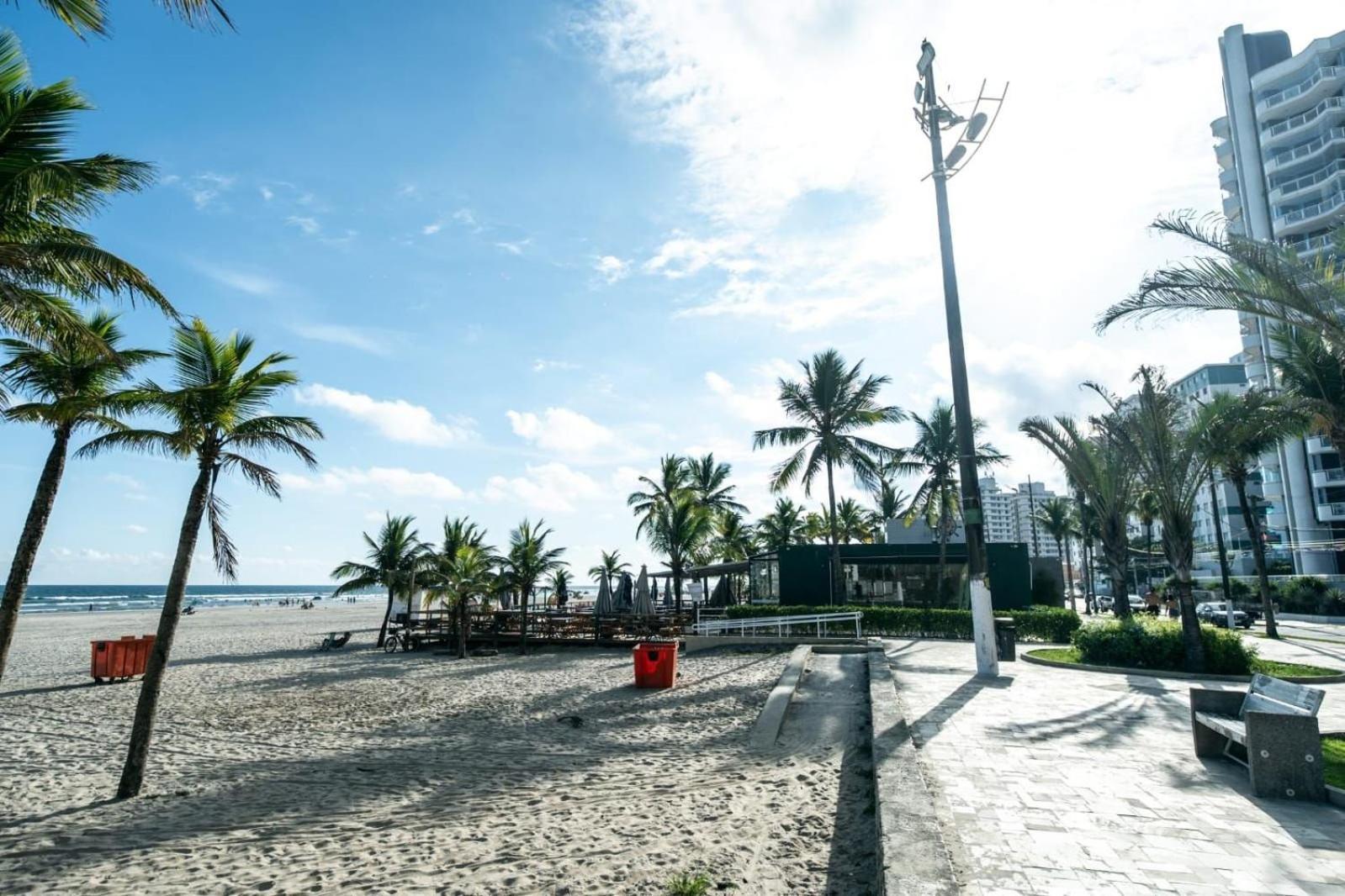 Frente Vista Mar Com Varanda Wi Fi 300Mbps E 10M Da Praia Da Tupi - Estacionamento Gratuito Praia Grande  Luaran gambar